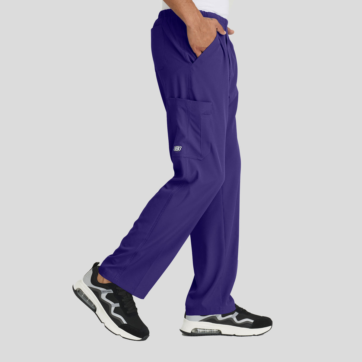 Men's Structure 4-Pockets Zip-Fly Scrub Pant | Grape