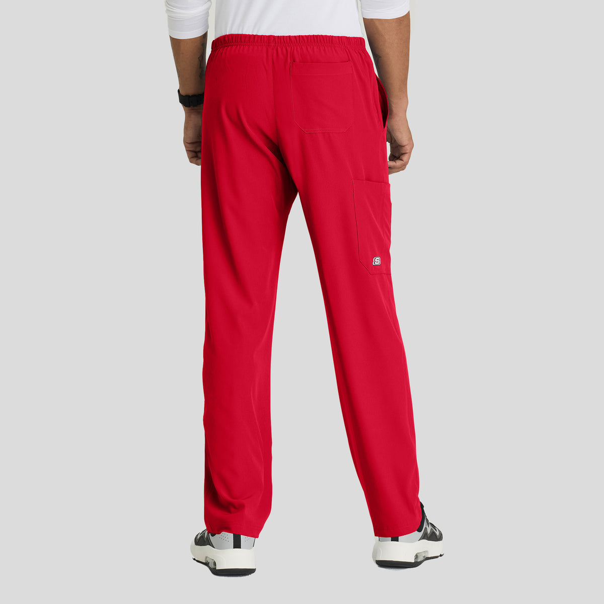 Men's Structure 4-Pockets Zip-Fly Scrub Pant | Red