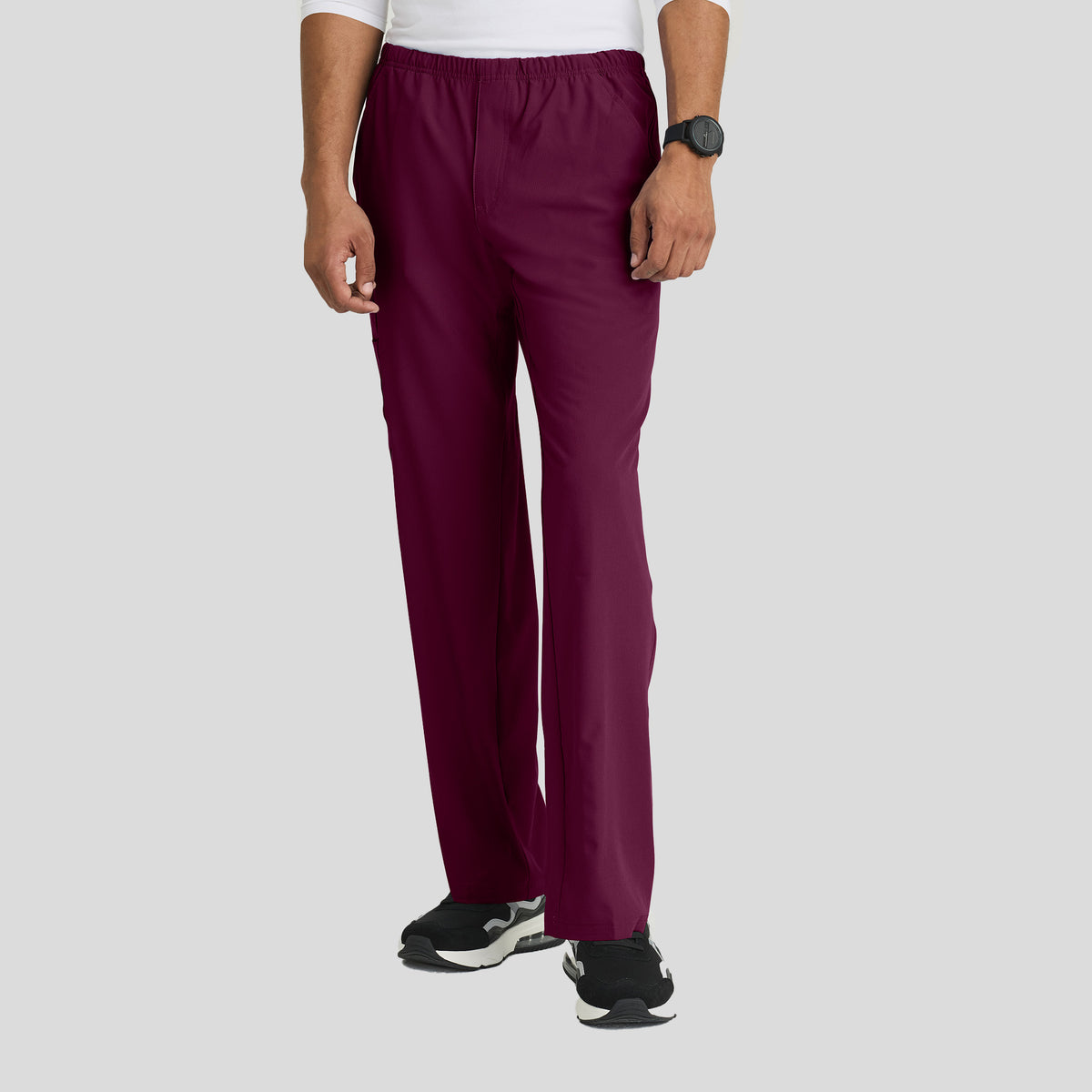 Men's Structure 4-Pockets Zip-Fly Scrub Pant | Wine