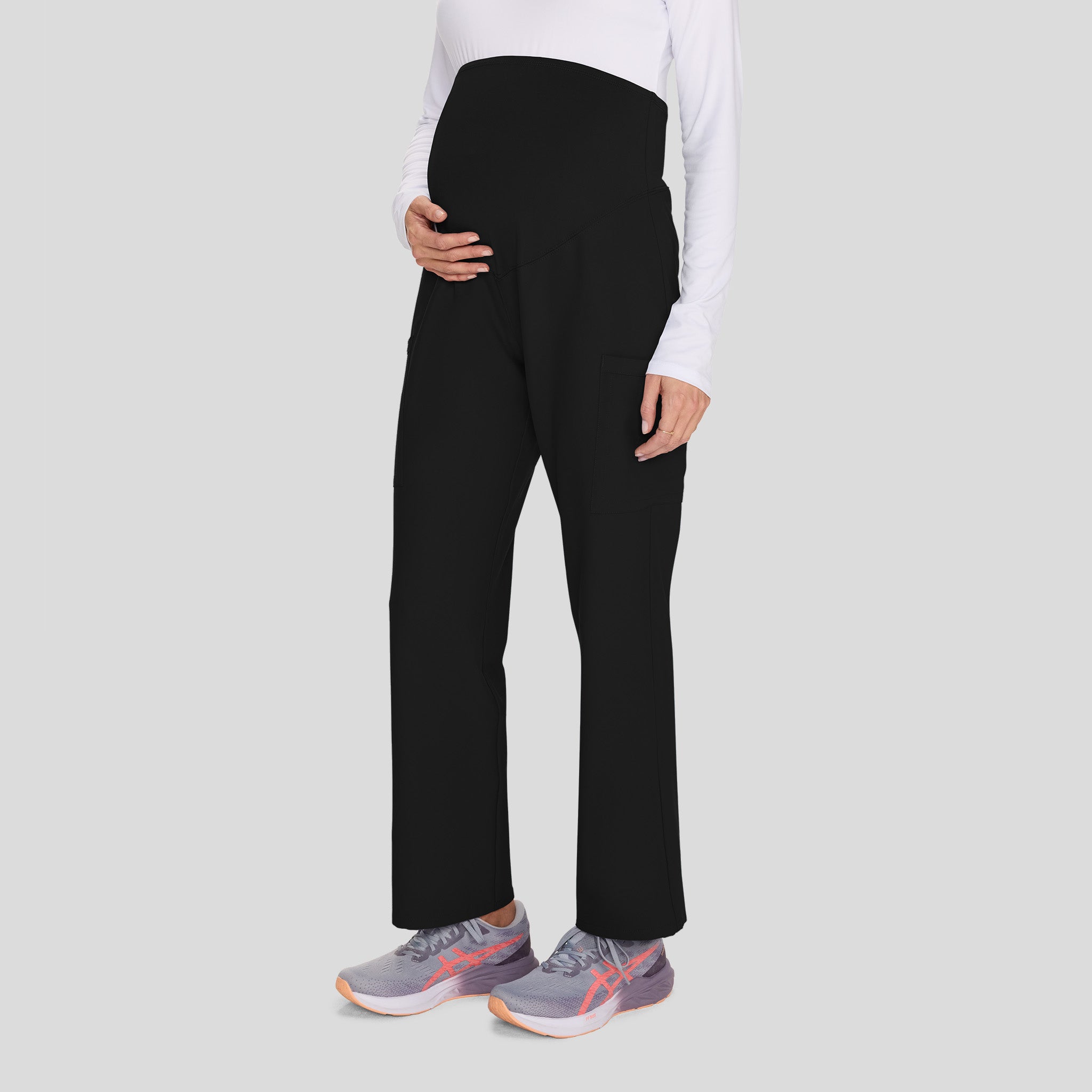 Maternity 3-Pocket Straight Leg Scrub Pant | Black