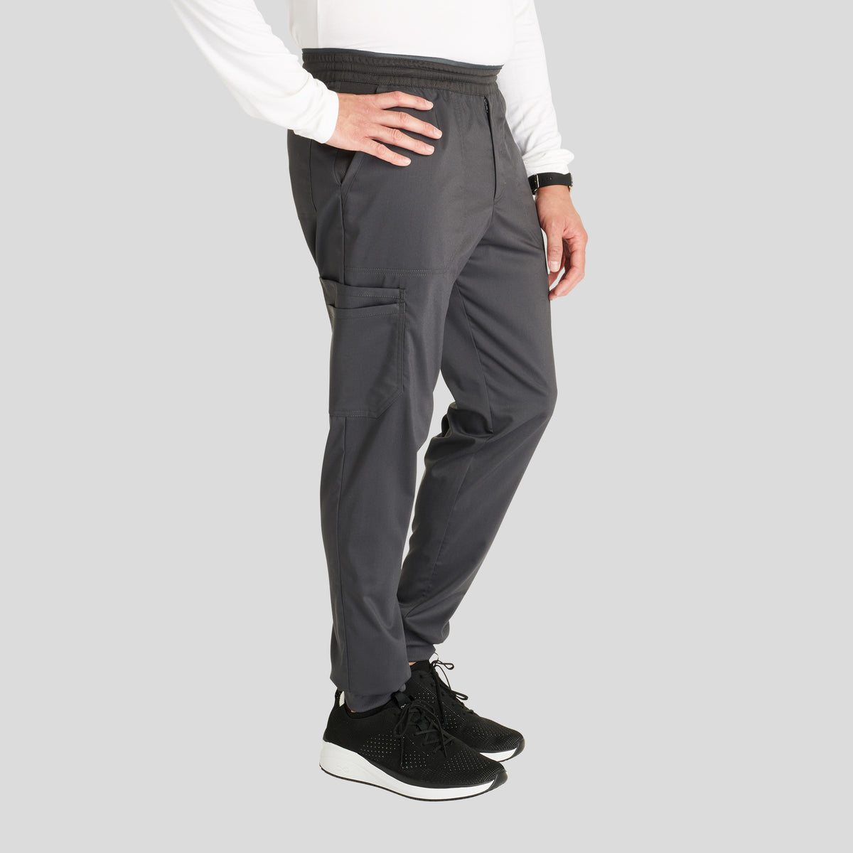 Men's Mesh Trim Jogger Scrub Pant | Pewter