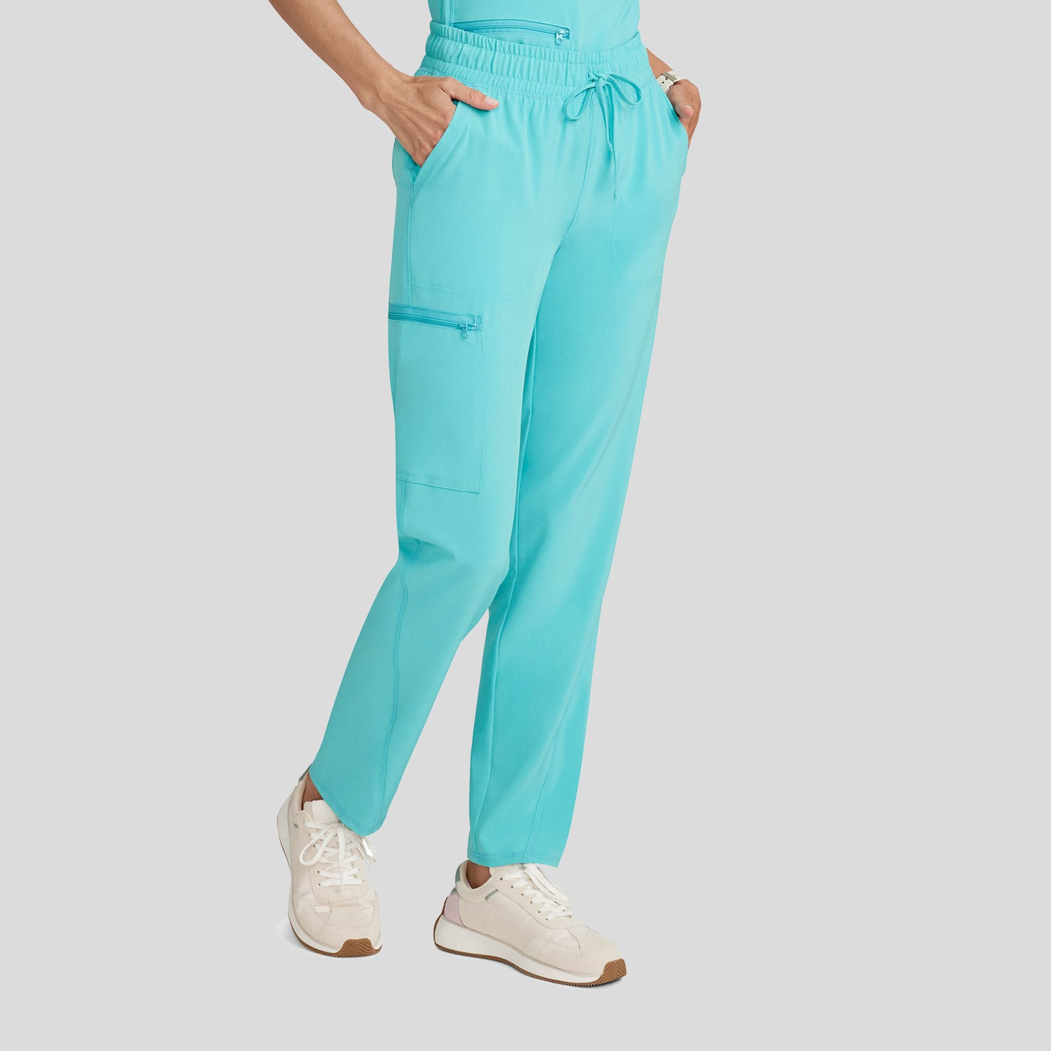 Mid Rise Tapered Leg Drawstring Pant | Aqua Cove