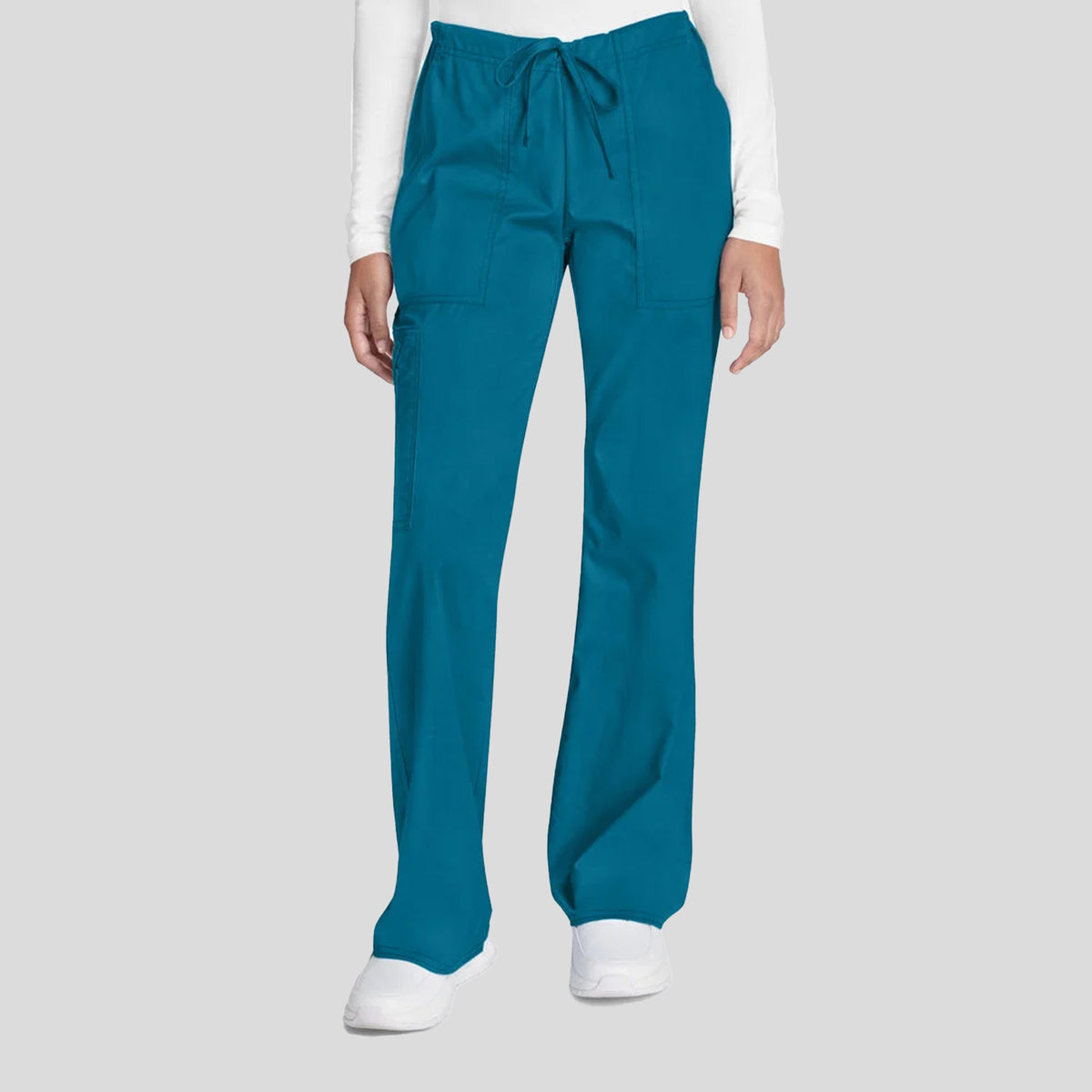 Flare Leg Drawstring Scrub Pant | Caribbean