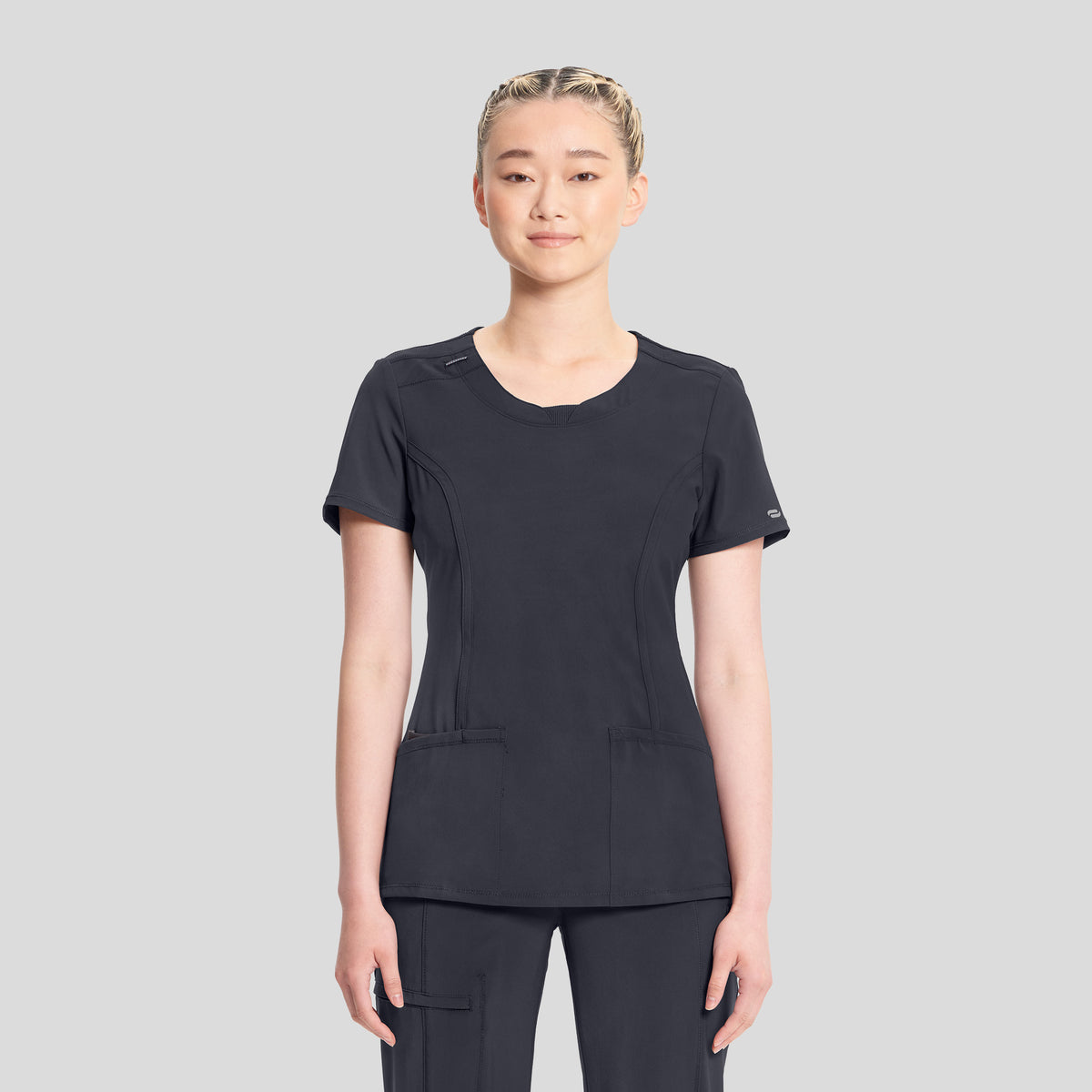 Women's Round Neck Top | Pewter