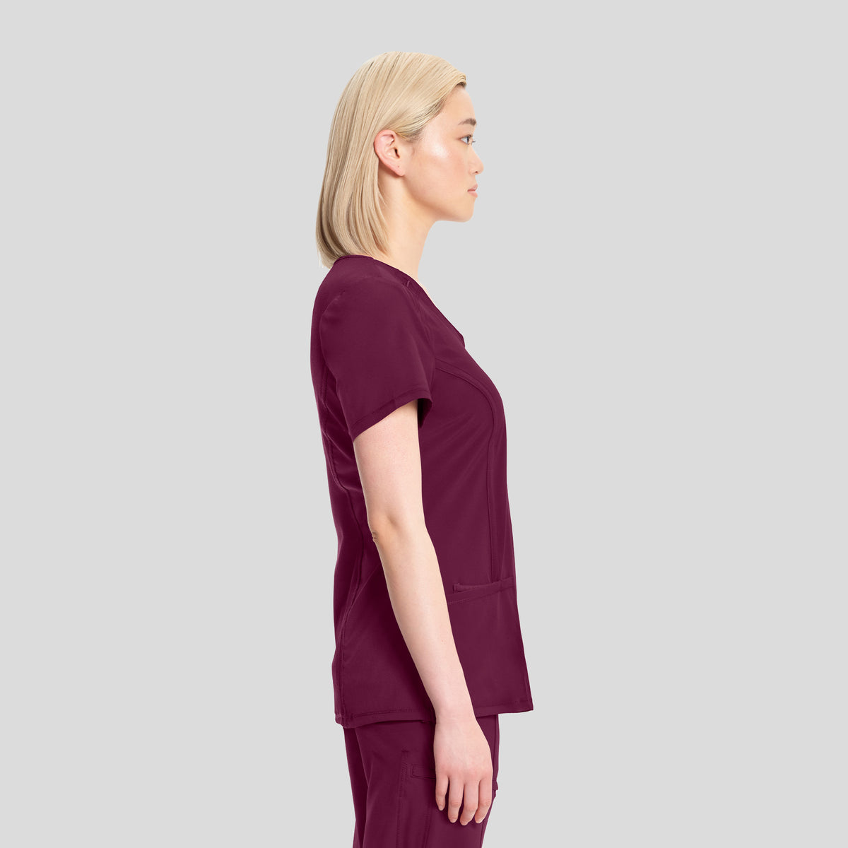 Women's Round Neck Top | Wine