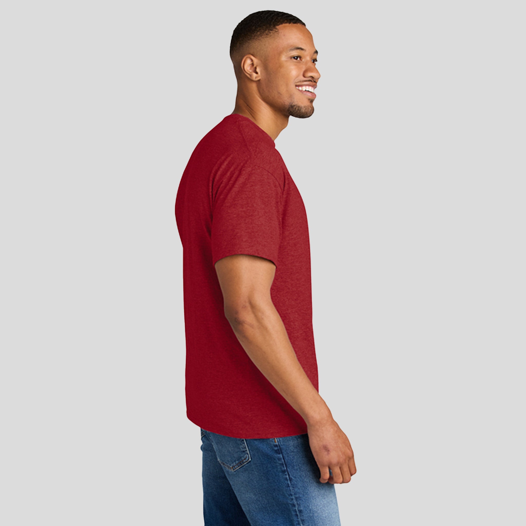 Gildanยฎ DryBlendยฎ 50 Cotton/50 Poly T-Shirt | Heather Scarlet Red