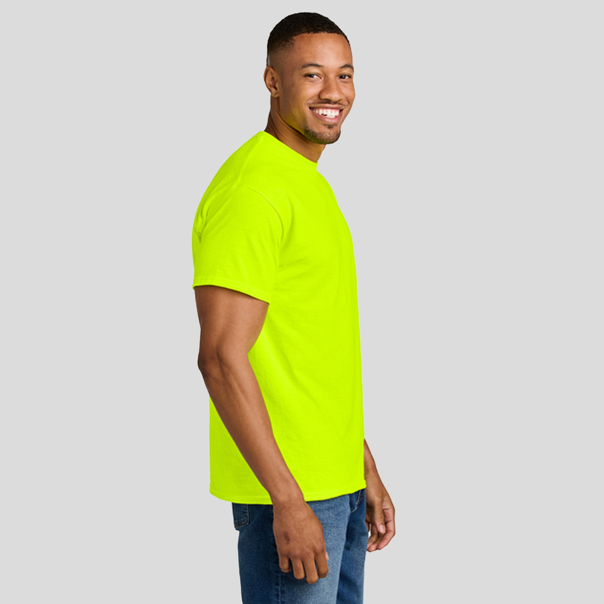 Gildanยฎ DryBlendยฎ 50 Cotton/50 Poly T-Shirt | Safety Green
