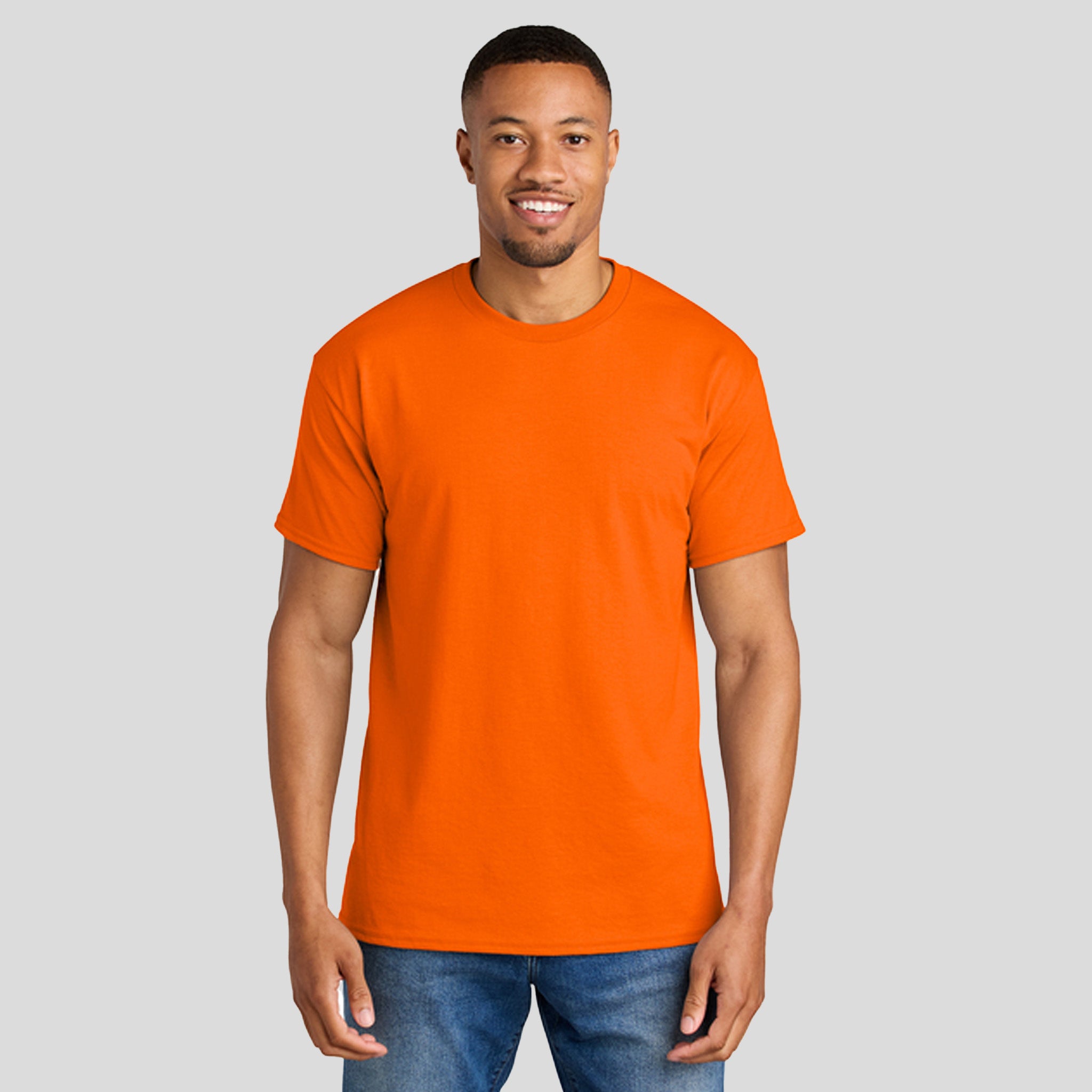 Gildanยฎ DryBlendยฎ 50 Cotton/50 Poly T-Shirt | Safety Orange
