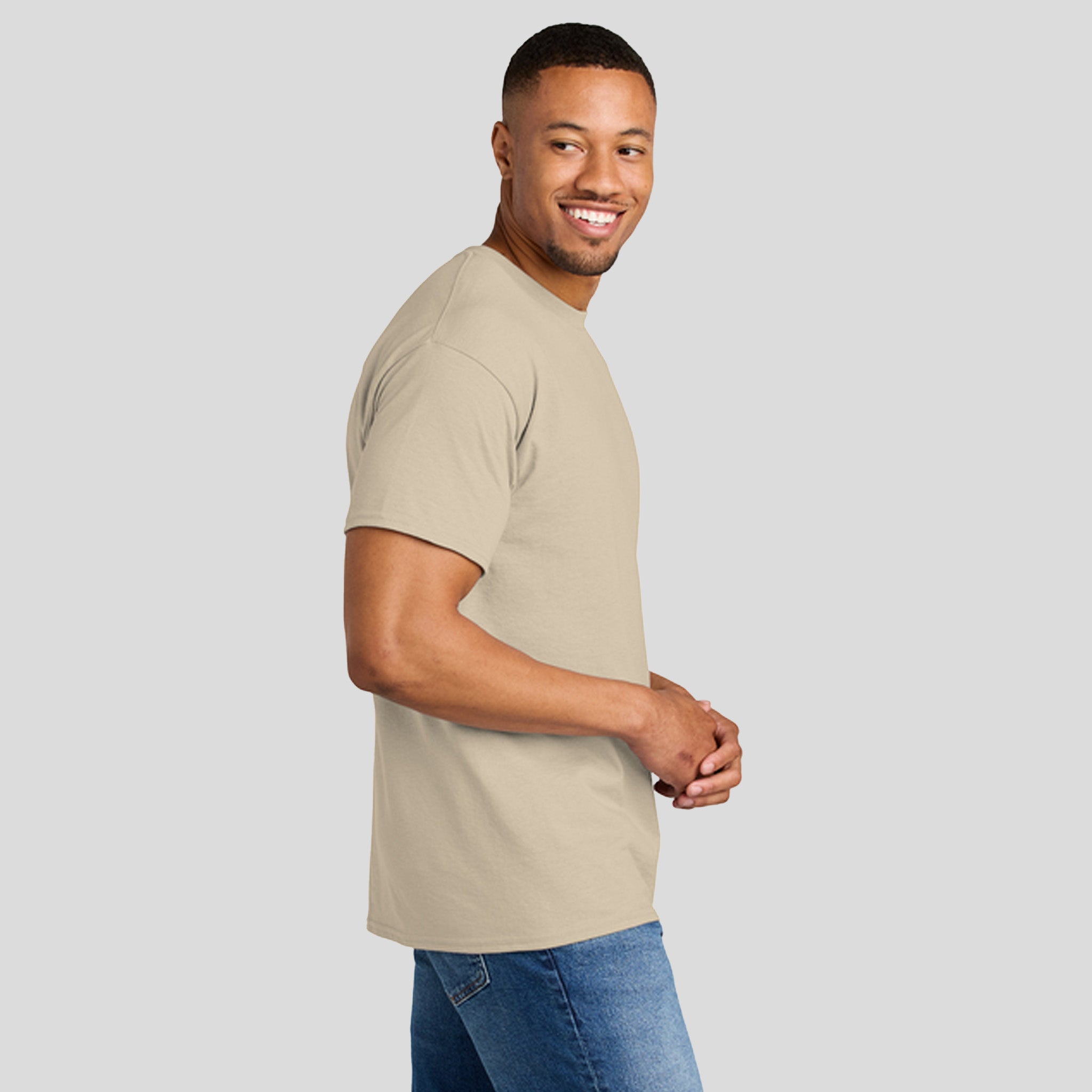 Gildanยฎ DryBlendยฎ 50 Cotton/50 Poly T-Shirt | Sand