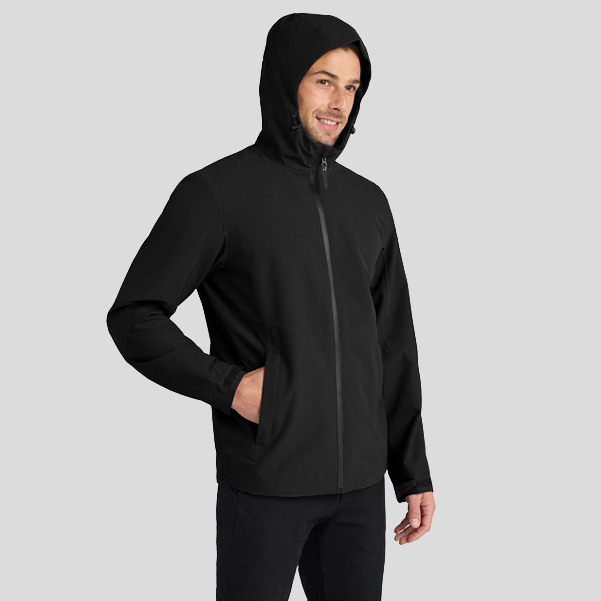 Tech Rain Jacket | Deep Black