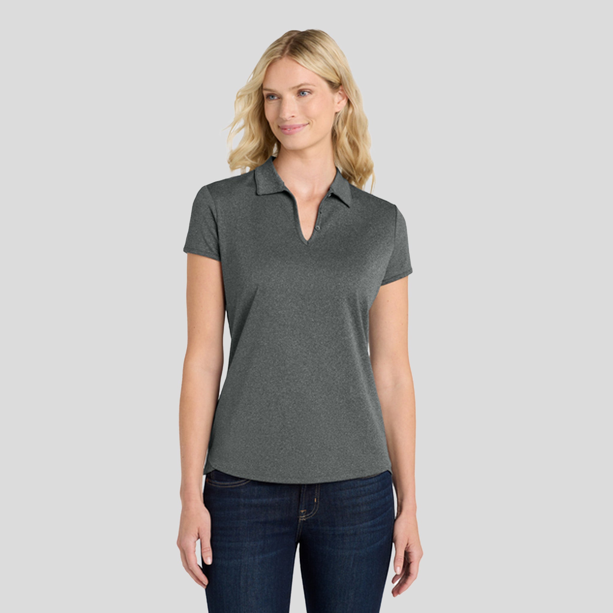 Women's Trace Heather Polo | Charcoal Heather