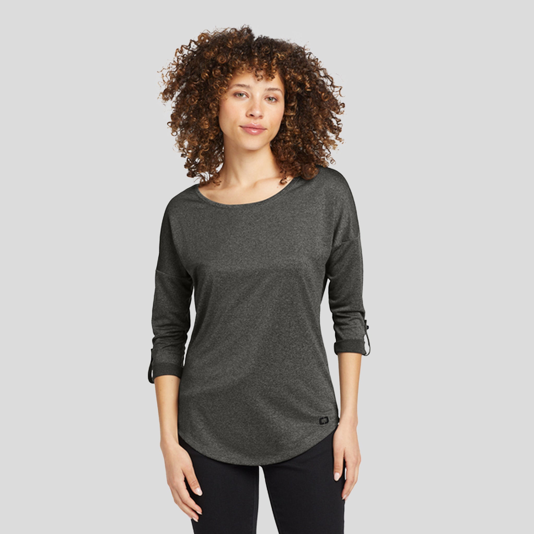 Women's Gravitate Scoop 3/4-Sleeve | Dark Heather Grey