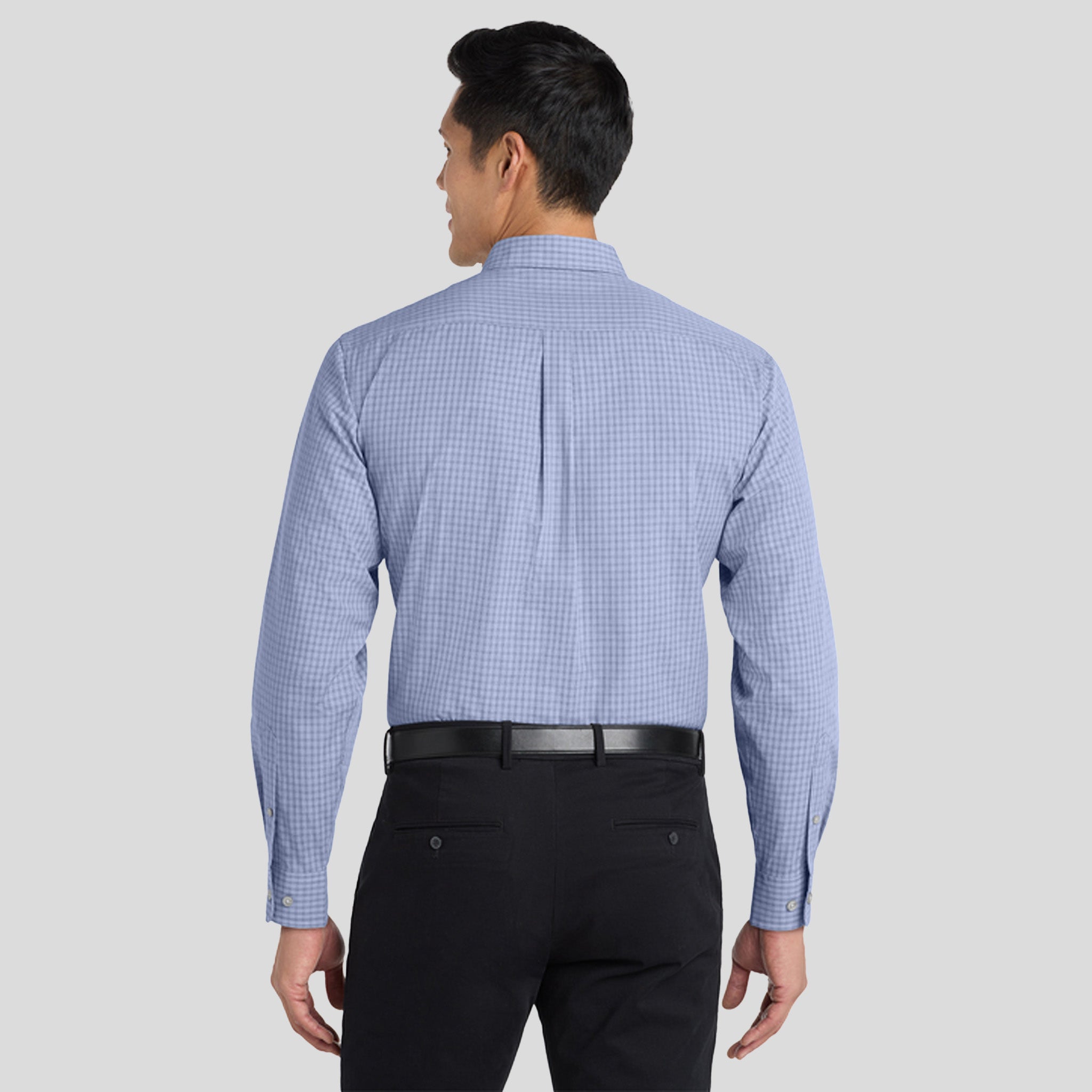 Plaid Pattern Easy Care Shirt | Navy