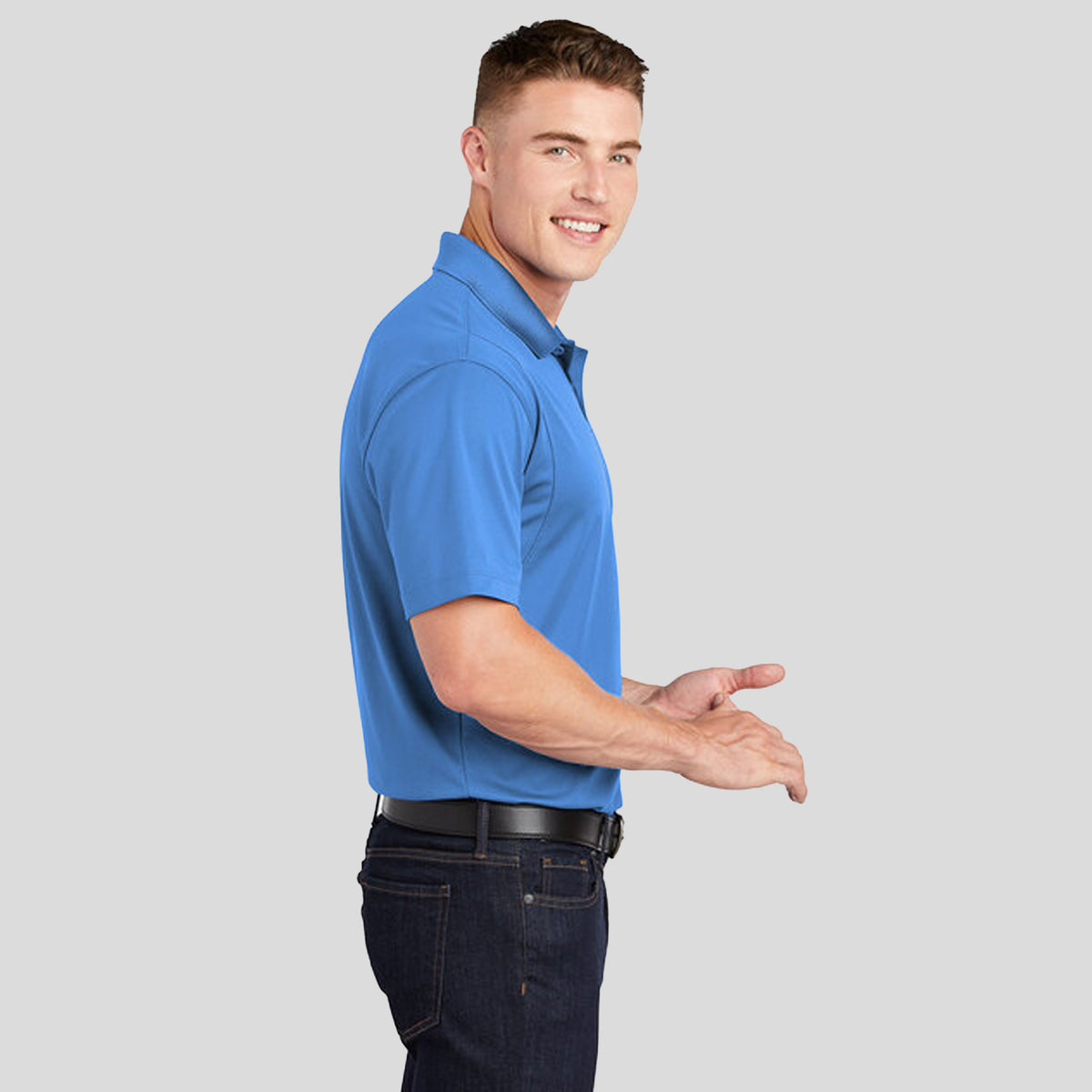Micropique Sport-Wickยฎ Polo | Blue Lake