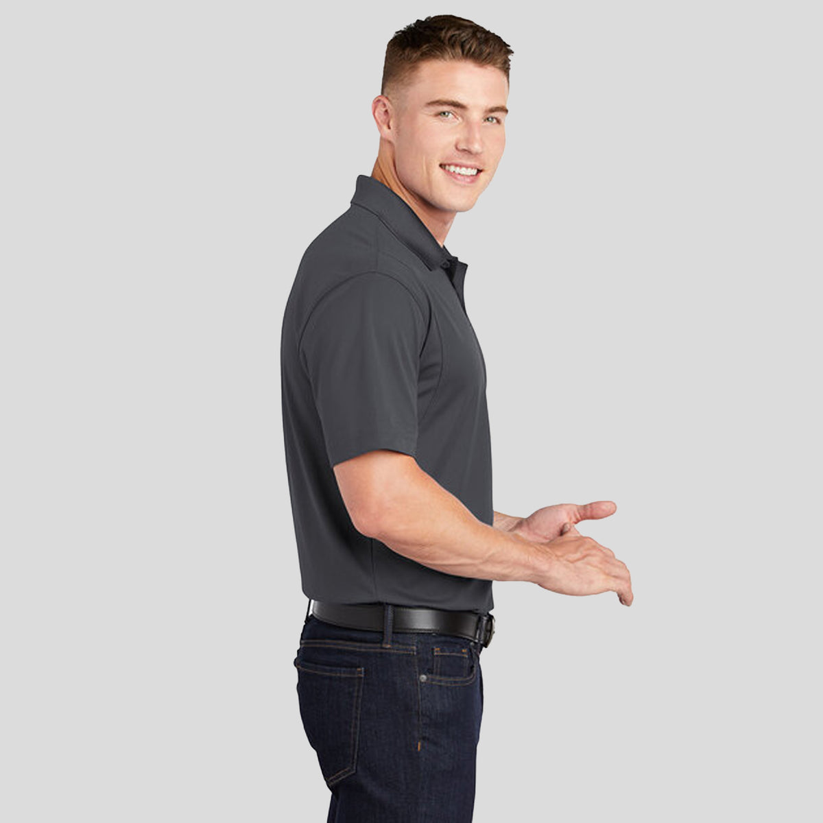 Micropique Sport-Wickยฎ Polo | Iron Grey