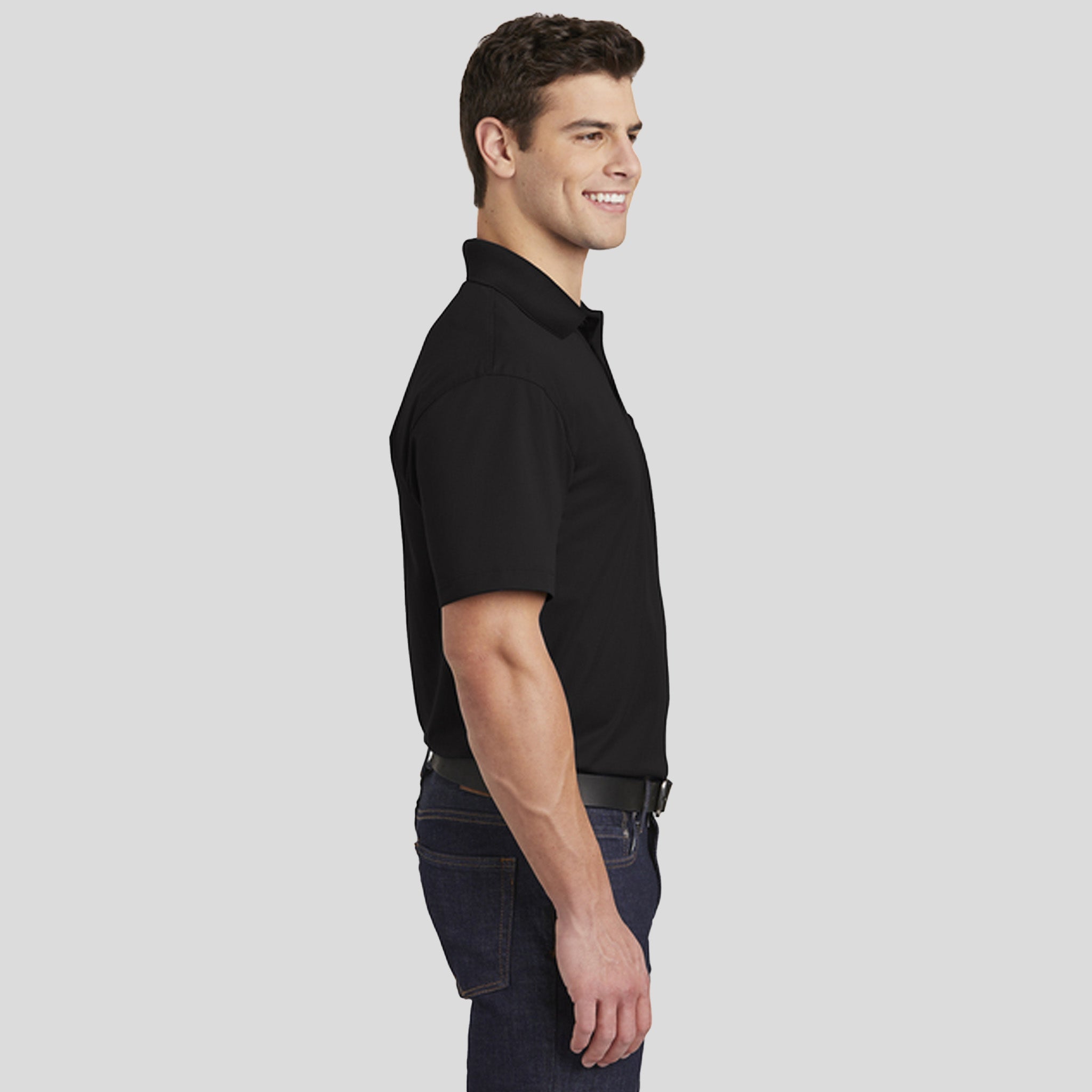 Micropique Sport-Wickยฎ Pocket Polo | Black