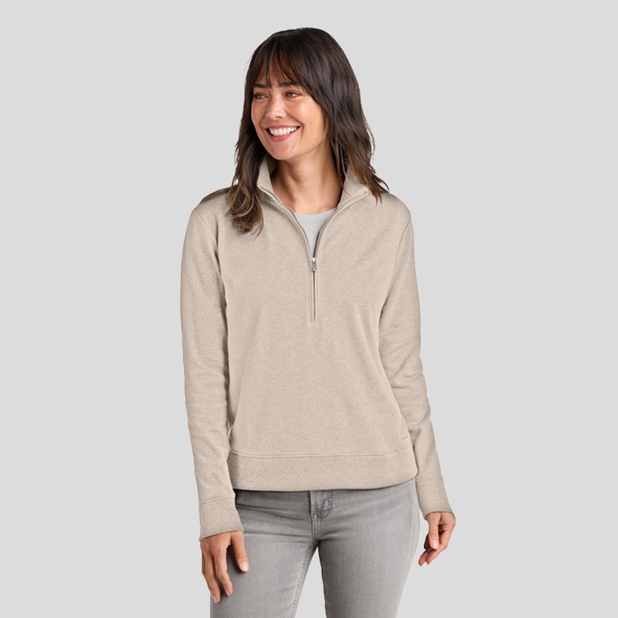 Womenโs Ocean Villa 1/4-Zip | Natural Heather
