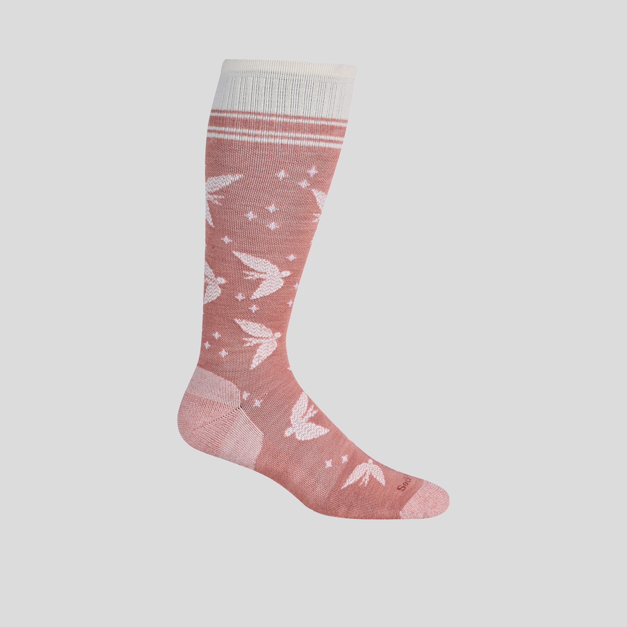Love Dove Moderate Graduated Compression Socks | Pink Clay