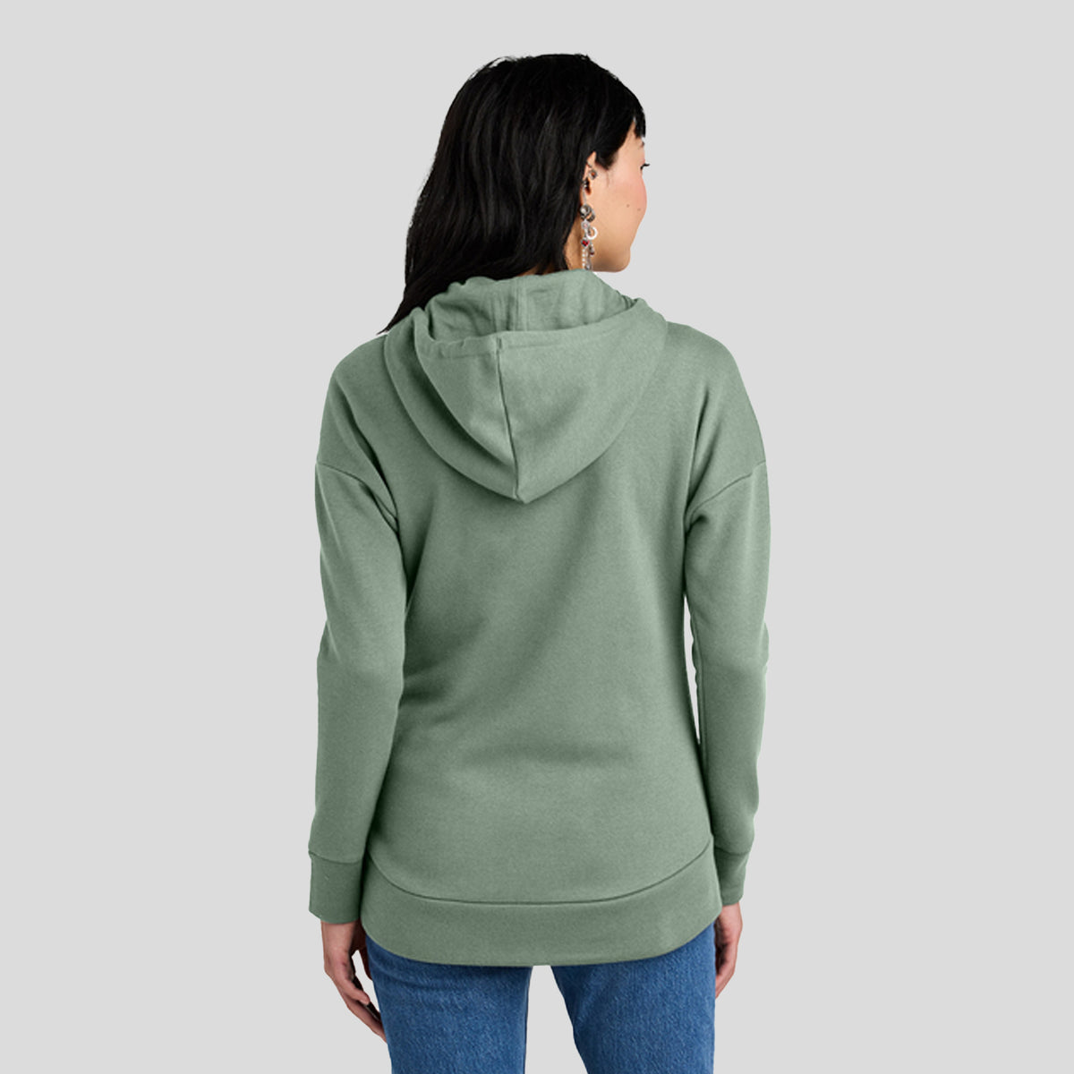 Womenโs Perfect Weightยฎ Fleece Drop Shoulder Full-Zip Hoodie | Laurel Green