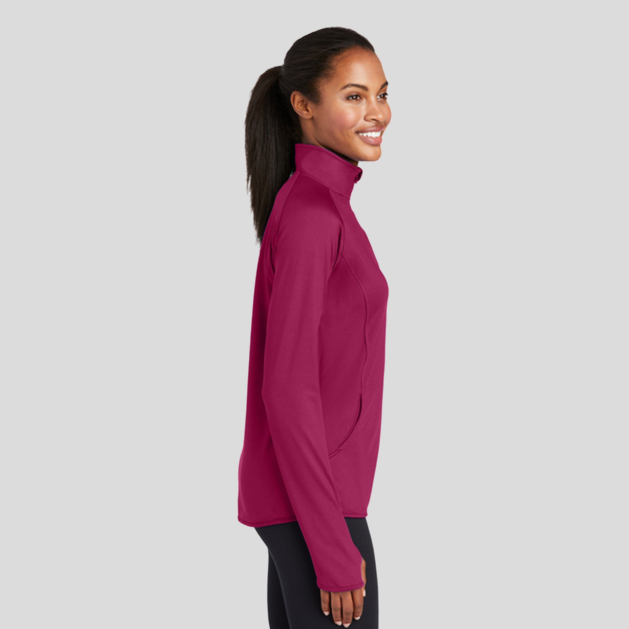 Women's Sport-Wickยฎ Stretch 1/4-Zip Pullover | Pink Rush