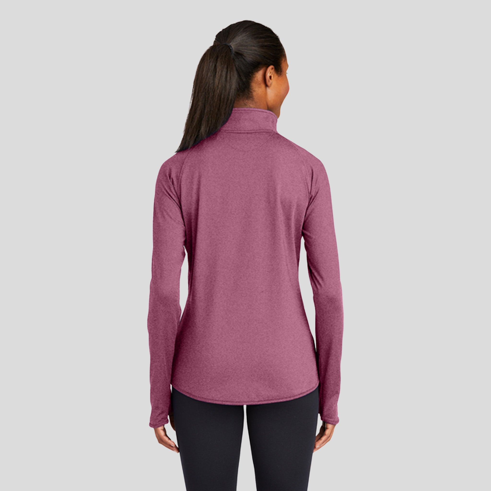 Women's Sport-Wickยฎ Stretch 1/4-Zip Pullover | Pink Rush Heather