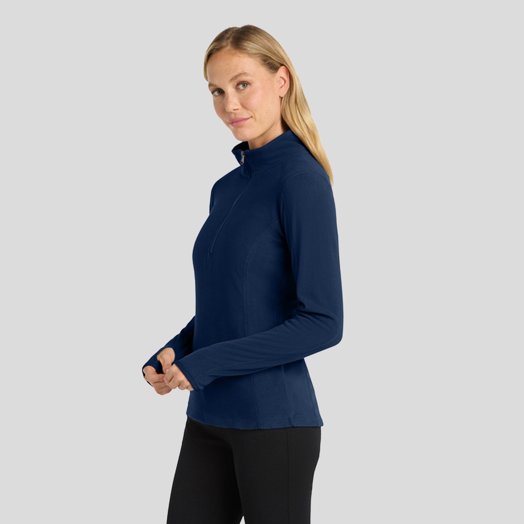 Women's Microfleece 1/2-Zip Pullover | True Navy