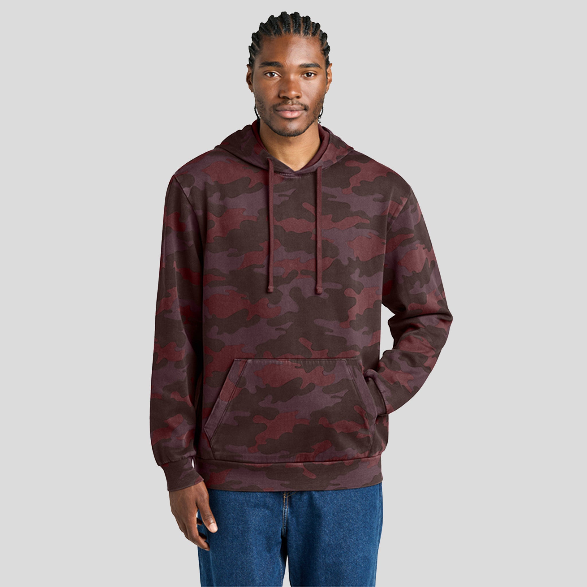 Men's Washβ’ Camo Fleece Hoodie | Bordeaux