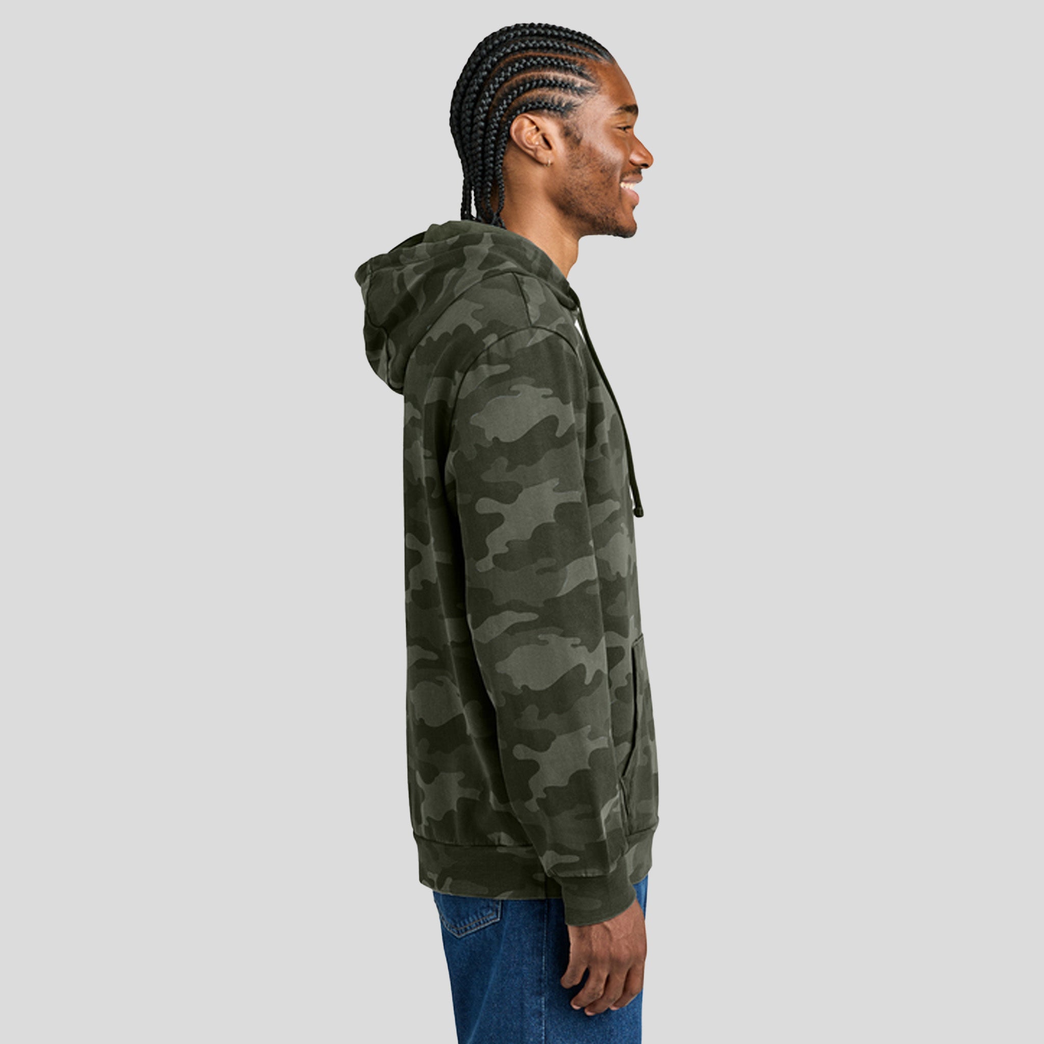 Men's Washβ’ Camo Fleece Hoodie | Olive Drab Green