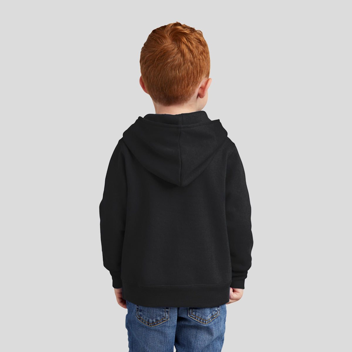Toddler Core Fleece Pullover Hooded Sweatshirt | Jet Black