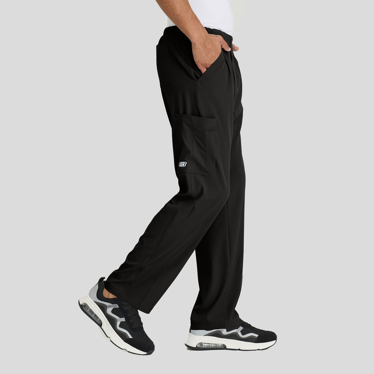 Men's Structure 4-Pockets Zip-Fly Scrub Pant | Black