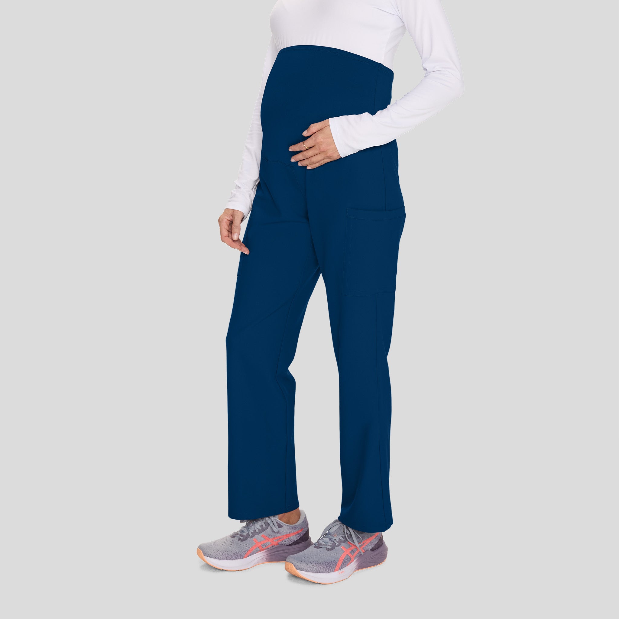 Maternity 3-Pocket Straight Leg Scrub Pant | Navy