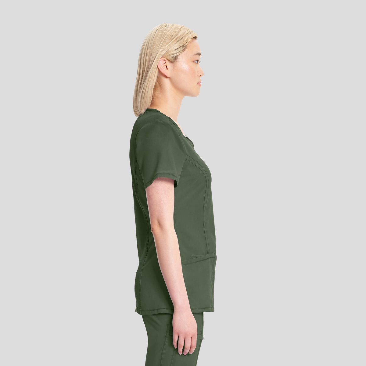 Women's Round Neck Top | Olive