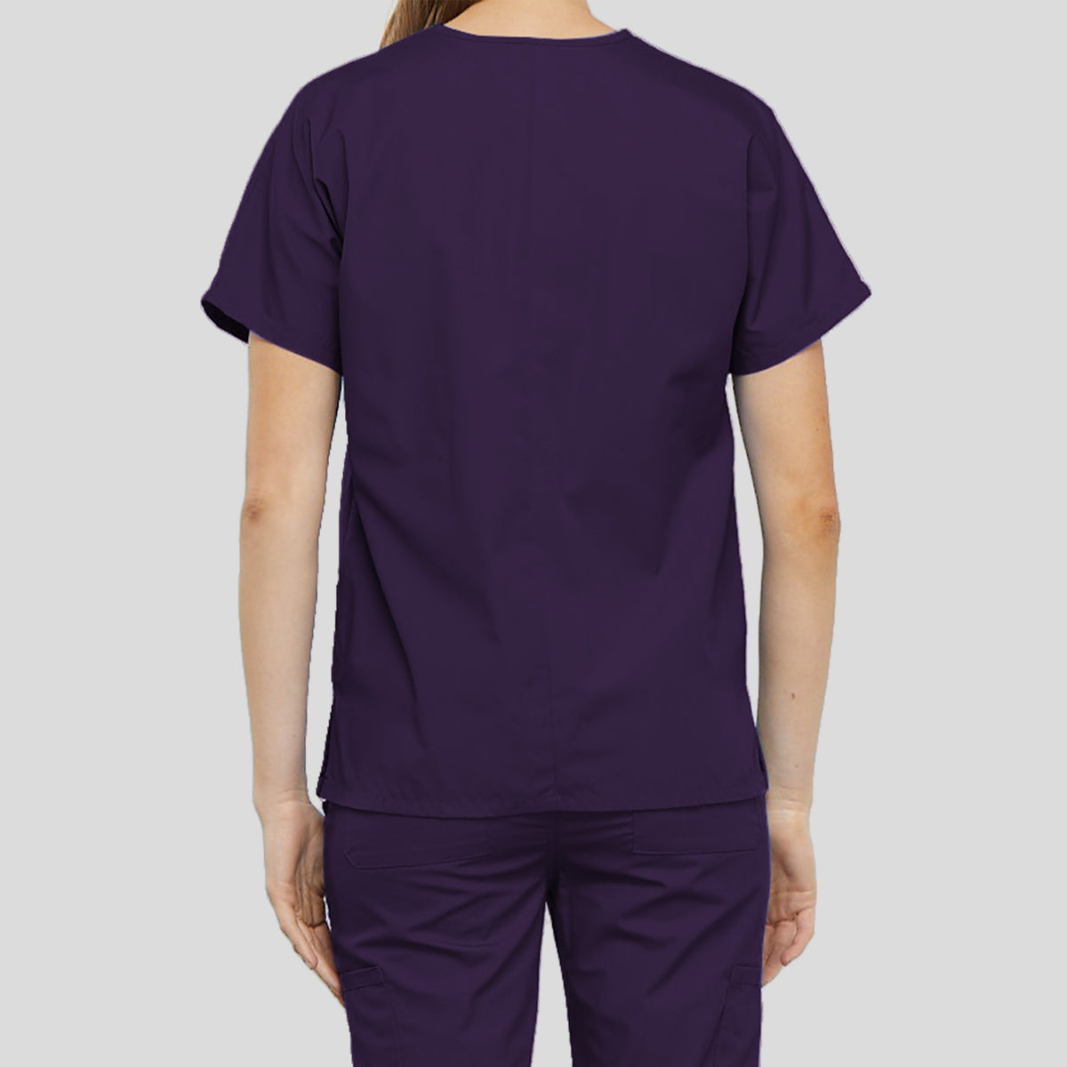 Women's V-Neck 2 Pocket | Eggplant