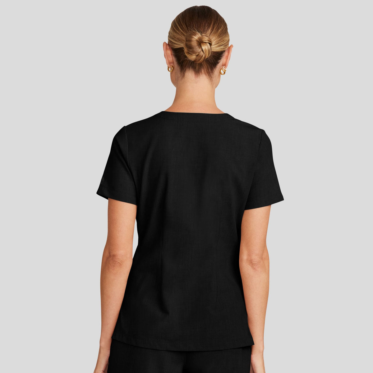 Women's Billie V-Neck Scrub Top | Black