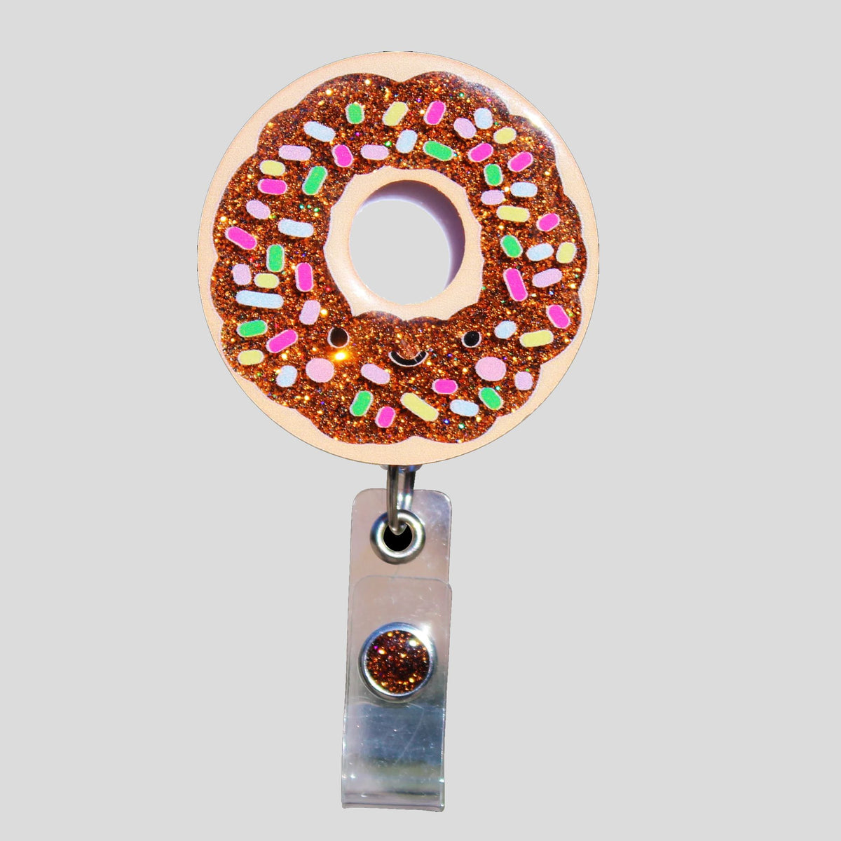 Glitterific Donut Badge Holder