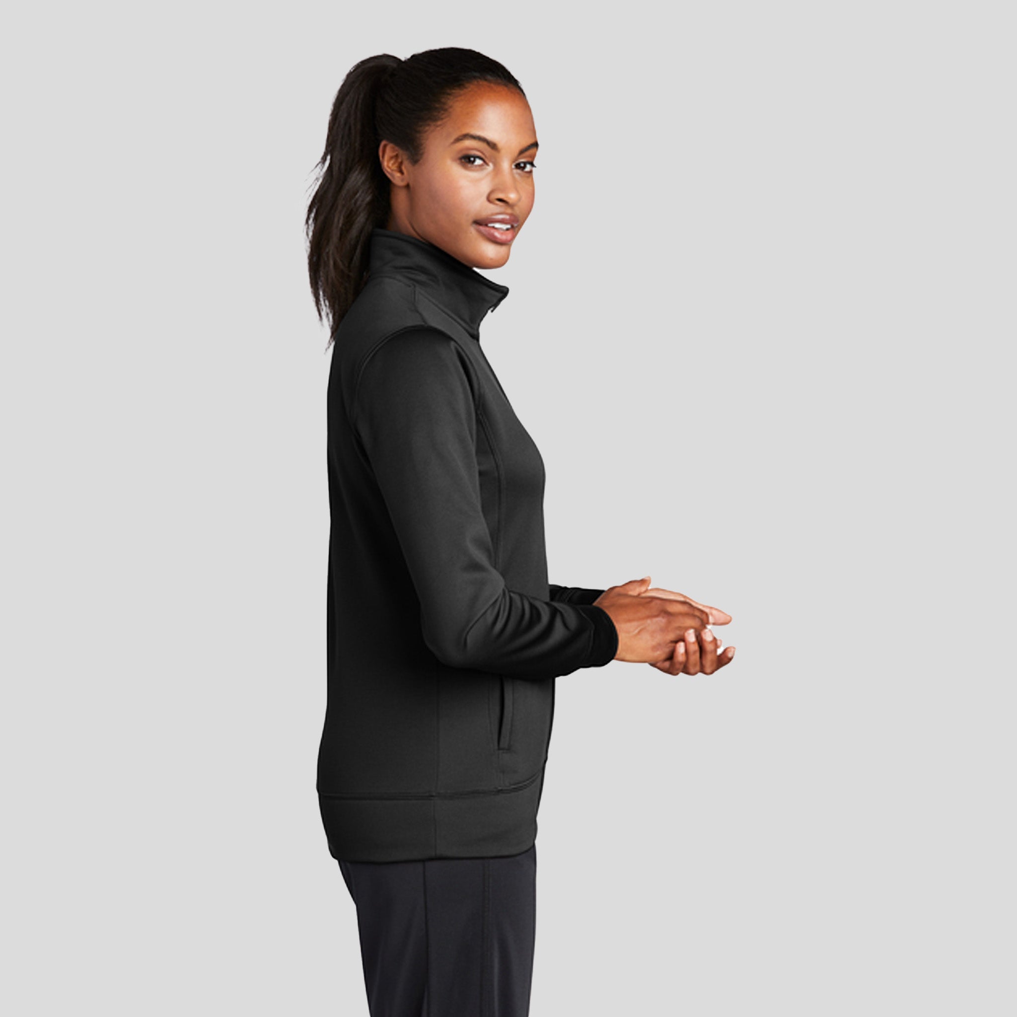 Women's Sport-Wick® Fleece Full-Zip Jacket | Black