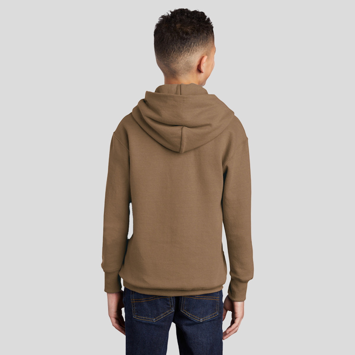 Youth Core Fleece Pullover Hooded Sweatshirt | Woodland Brown