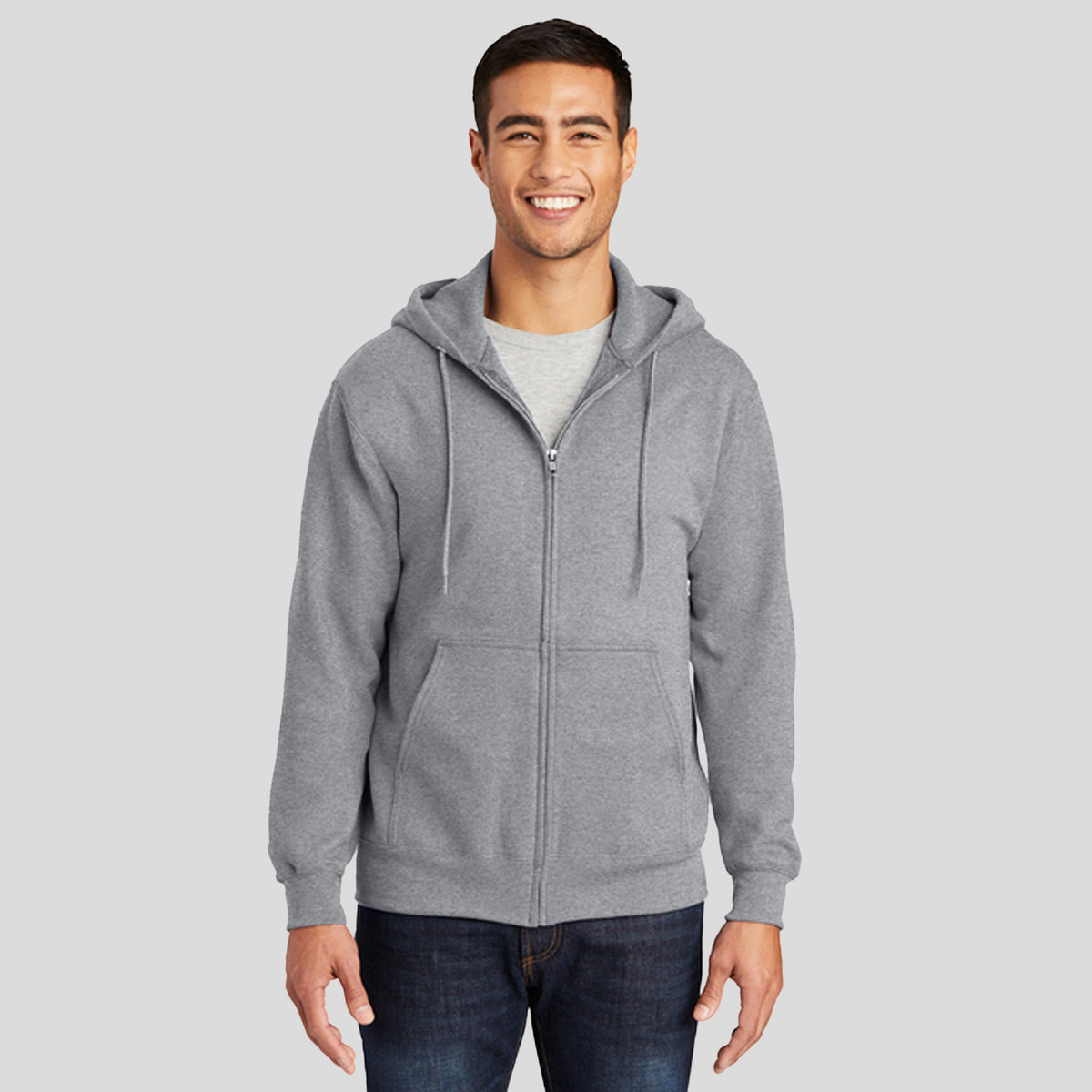 Tall Essential Fleece Full-Zip Hooded Sweatshirt | Athletic Heather