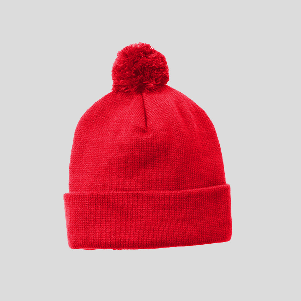 Solid Pom Pom Beanie | True Red