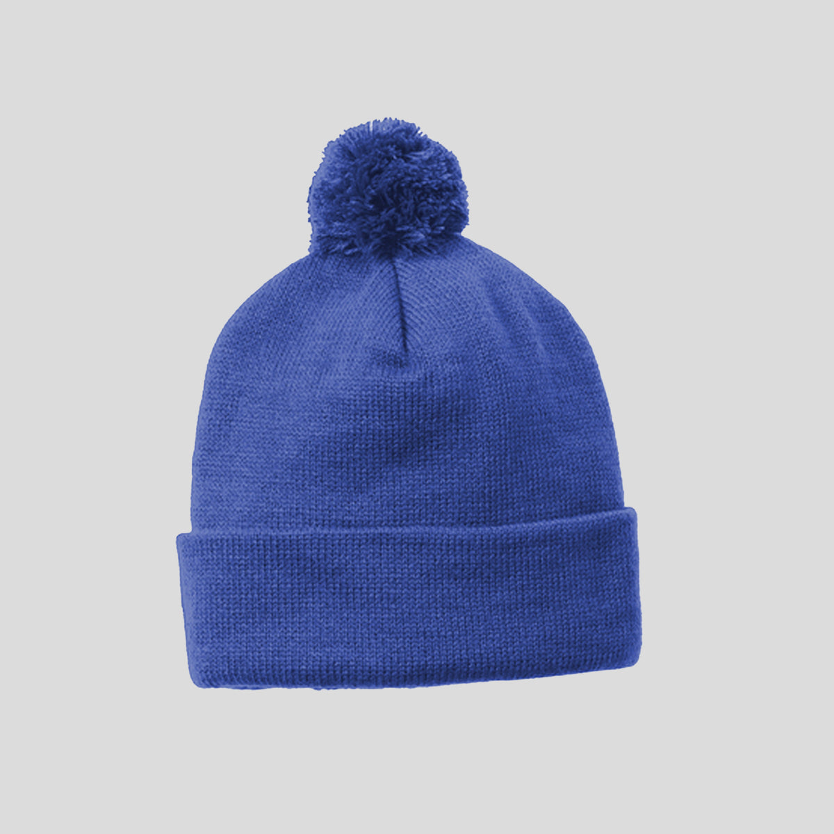 Solid Pom Pom Beanie | True Royal
