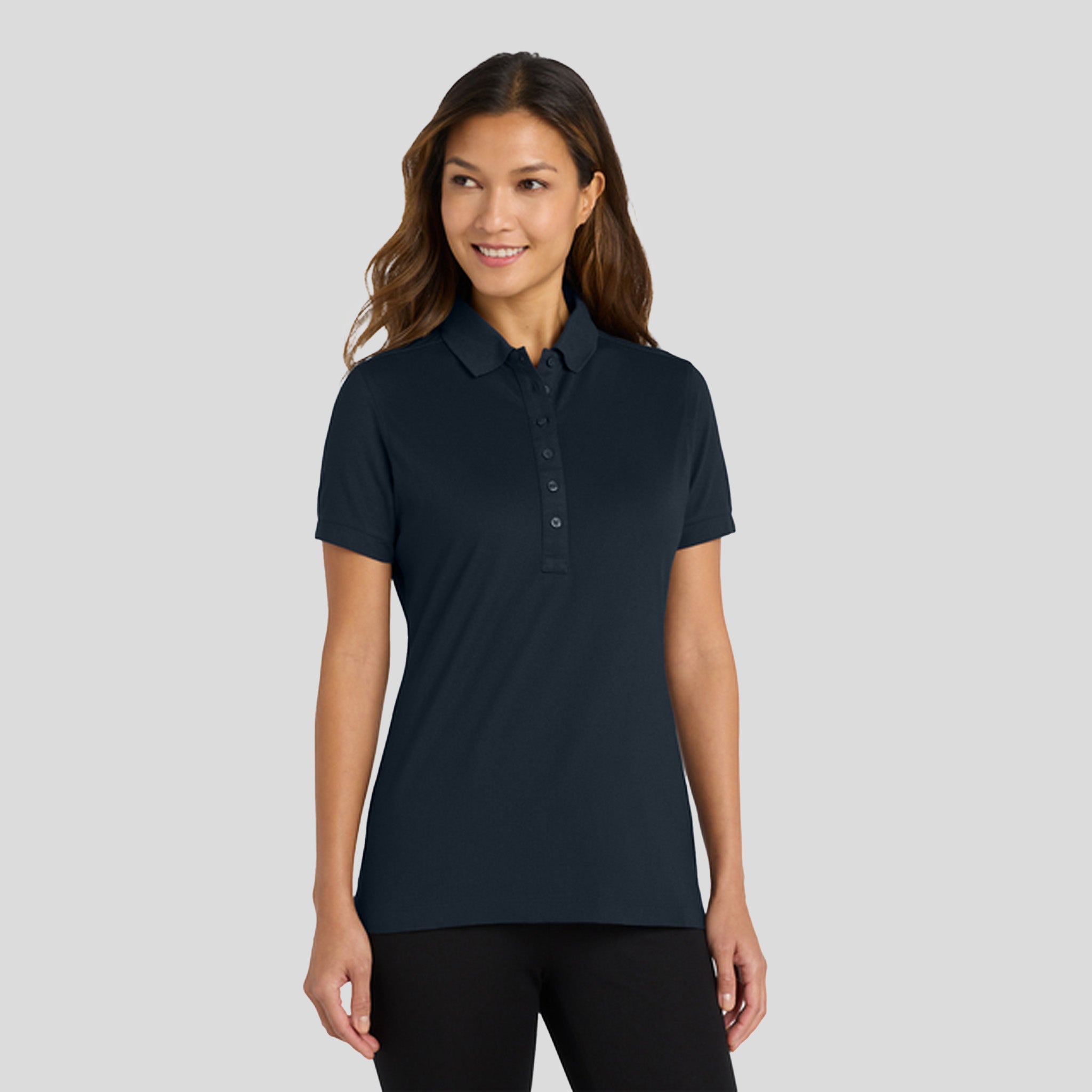 Women's Stretch Pique Polo | Dress Blue Navy