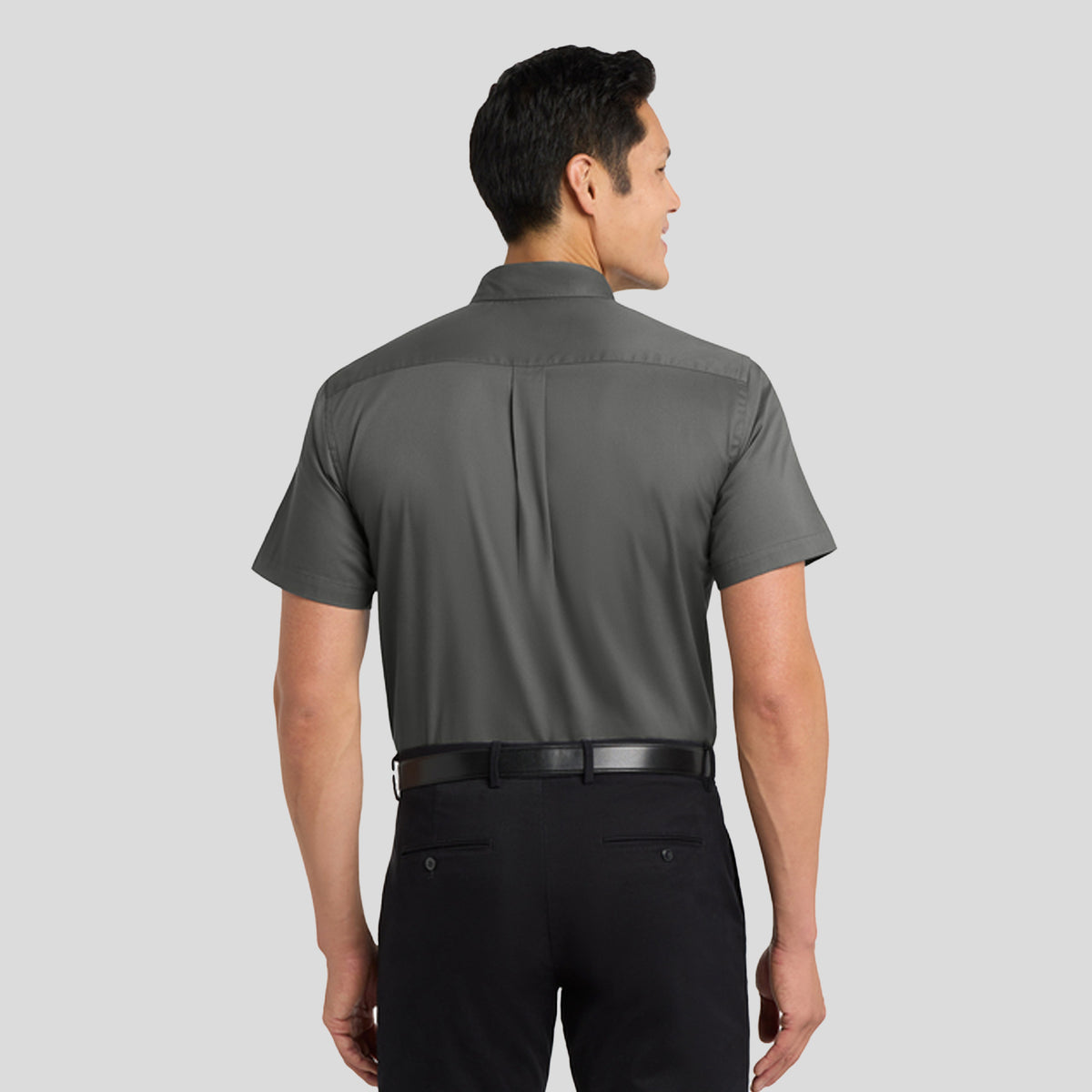 Short Sleeve Easy Care Shirt | Steel Grey/Light Stone