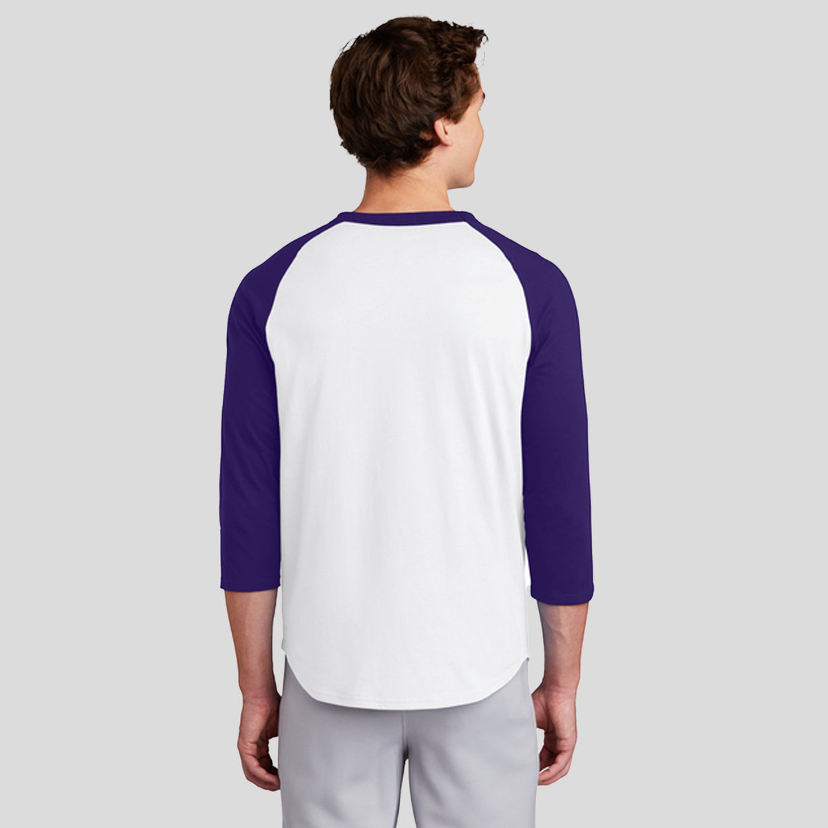 Colorblock Raglan Jersey | White/Purple