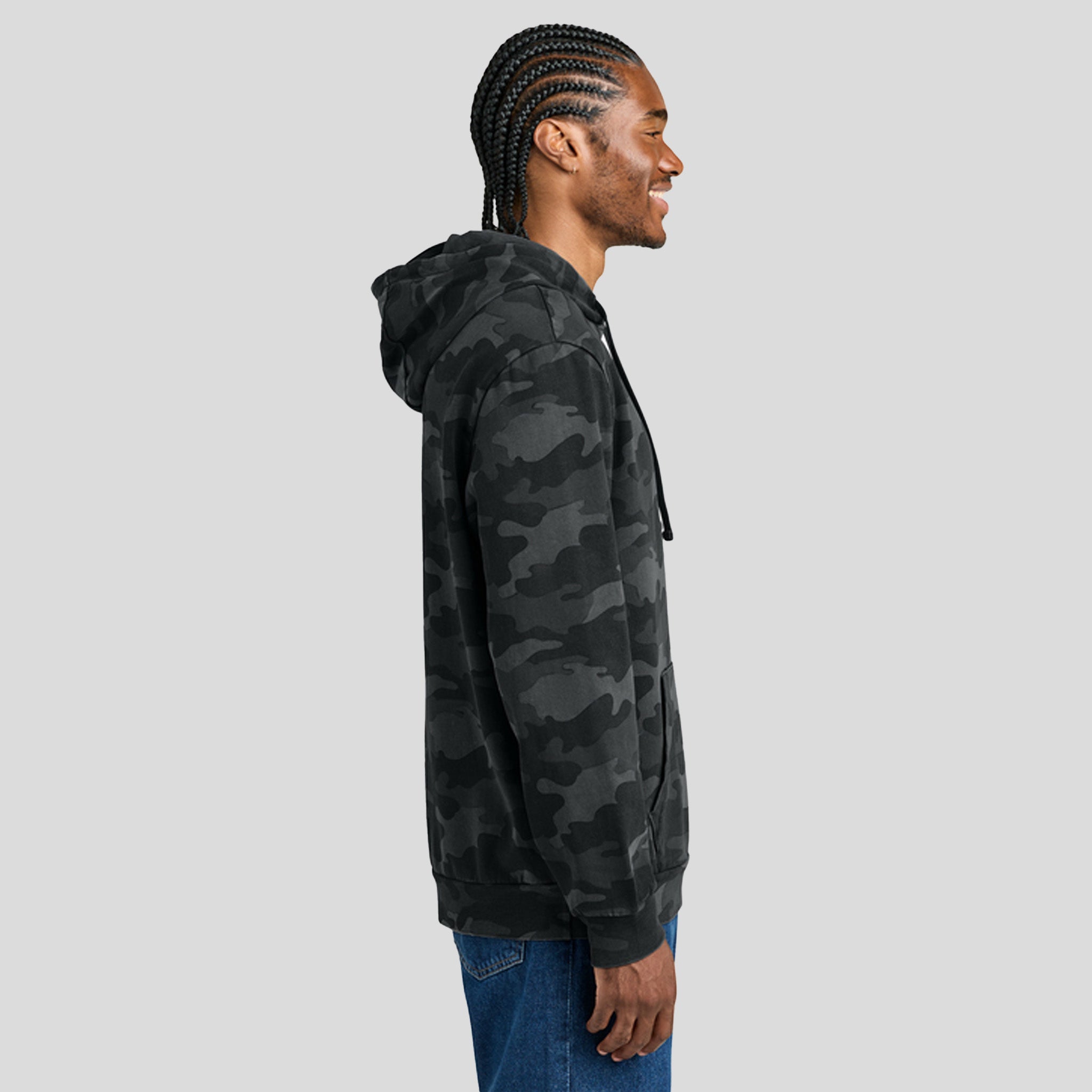 Men's Wash™ Camo Fleece Hoodie | Black