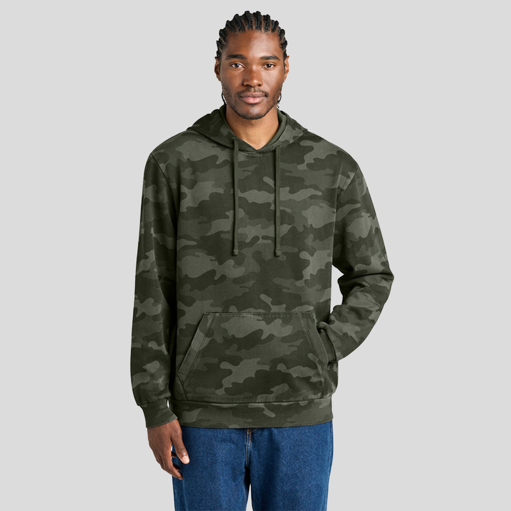 Men's Wash™ Camo Fleece Hoodie | Olive Drab Green