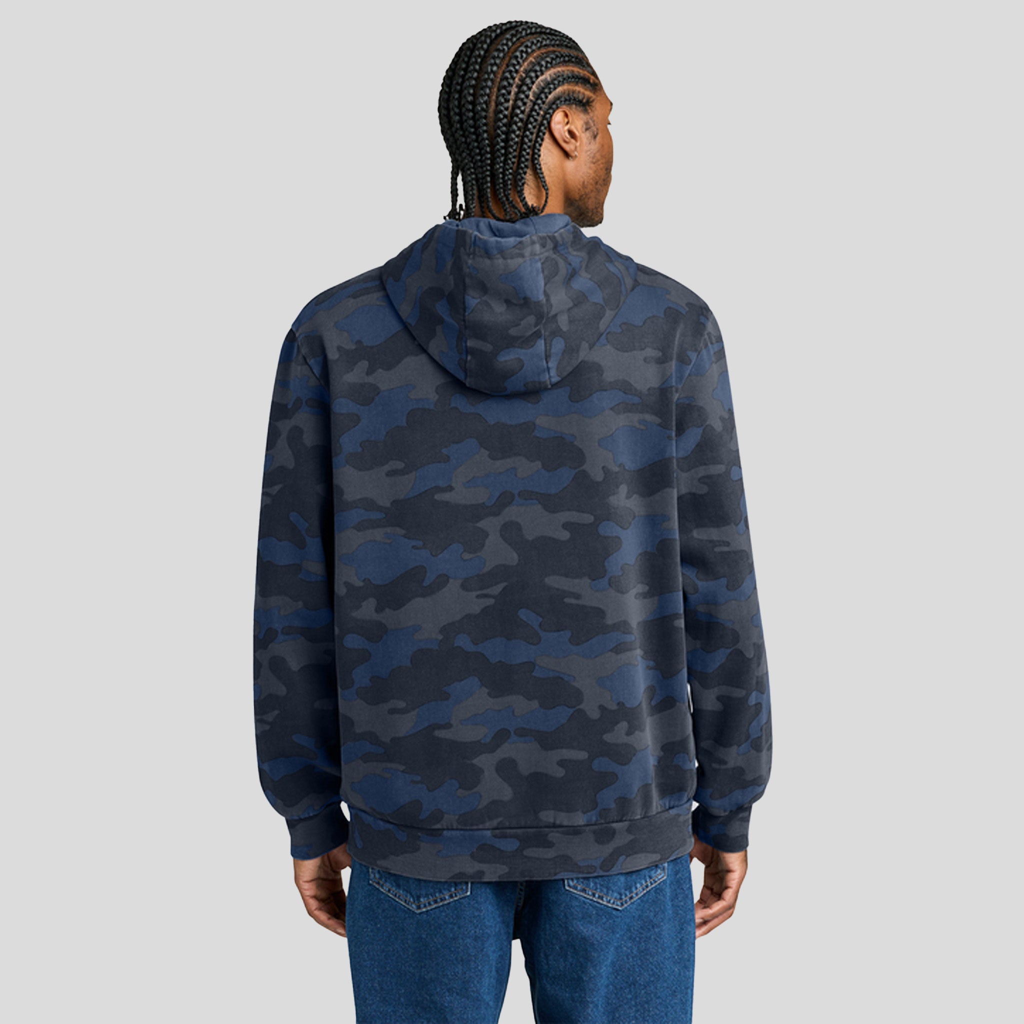 Men's Wash™ Camo Fleece Hoodie | True Navy