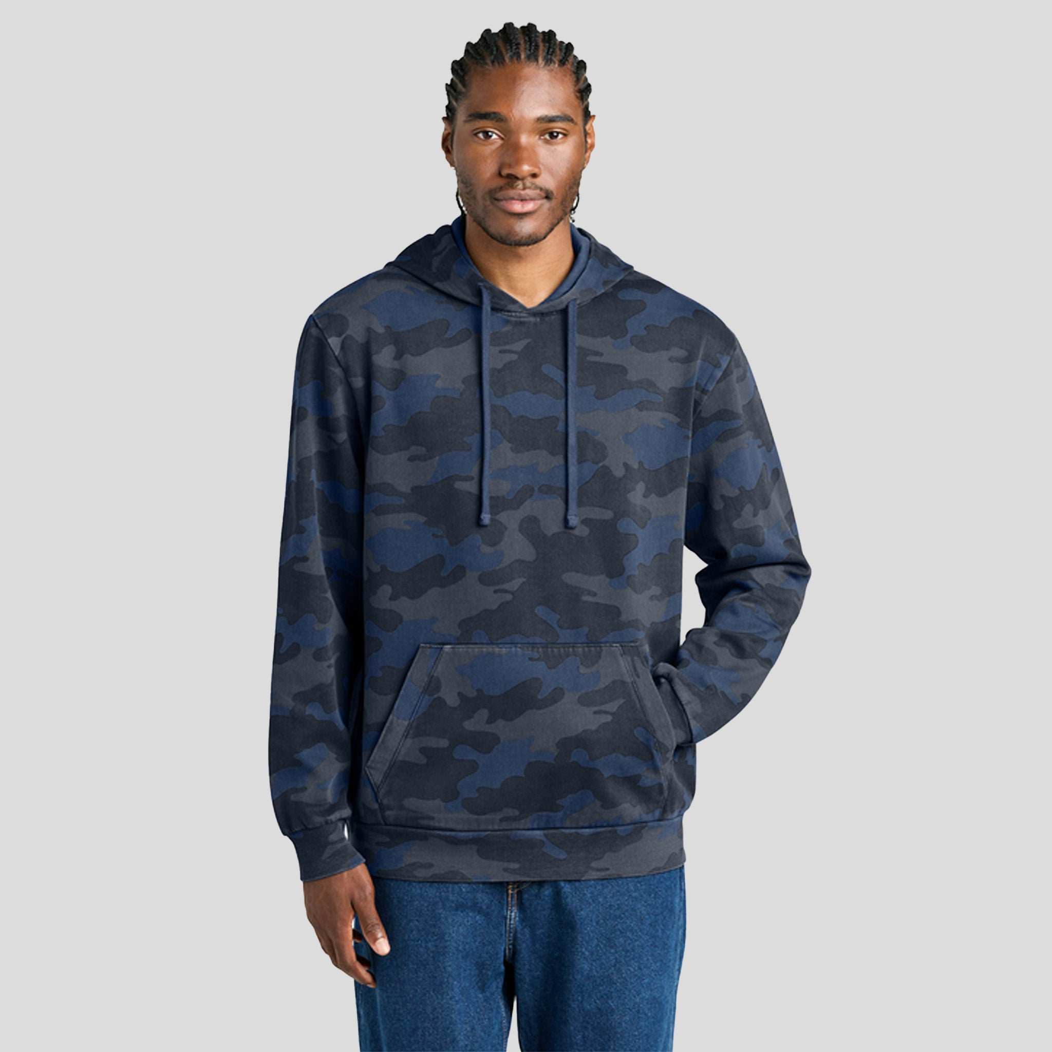Men's Wash™ Camo Fleece Hoodie | True Navy