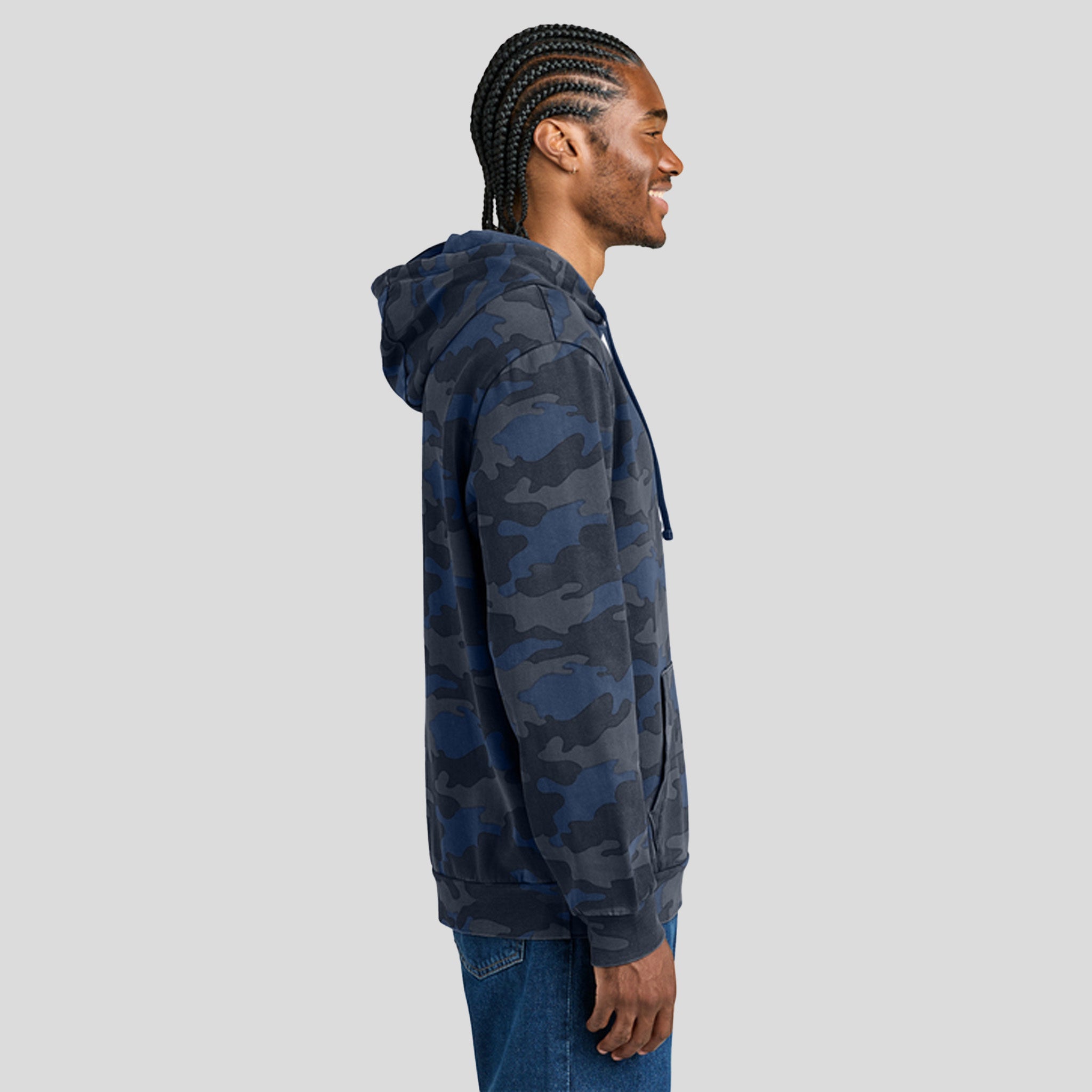 Men's Wash™ Camo Fleece Hoodie | True Navy